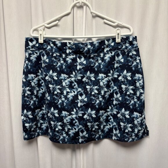 Tranquility Blue Floral Athletic Skort Womens Size XXL Shorts Golf Activewear - Picture 2 of 6